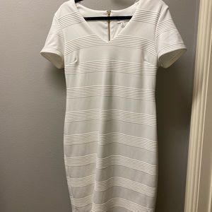 White Stretchy Form Fitting Dress